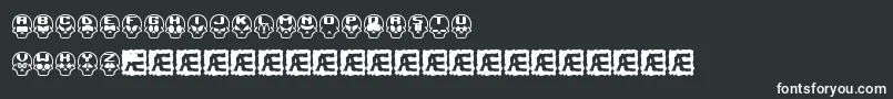 Шрифт SkullCapzBrk – белые шрифты на чёрном фоне
