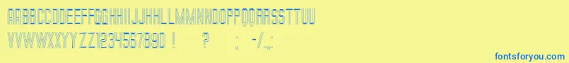 Trio Font – Blue Fonts on Yellow Background