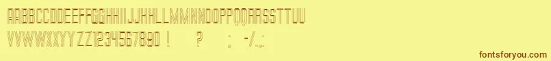 Trio Font – Brown Fonts on Yellow Background