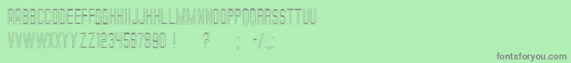 Trio Font – Gray Fonts on Green Background