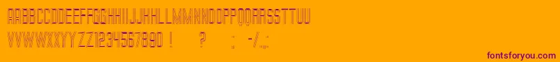 Шрифт Trio – фиолетовые шрифты на оранжевом фоне