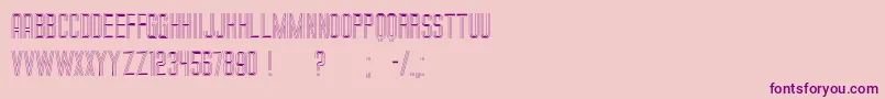 Trio Font – Purple Fonts on Pink Background