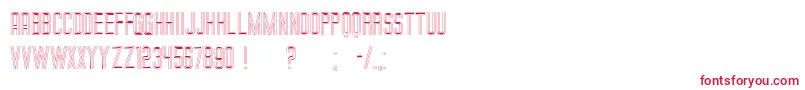フォントTrio – 白い背景に赤い文字