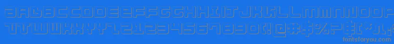 フォントDirektor ffy – 青い背景に灰色の文字