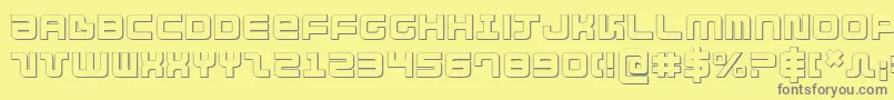 Direktor ffy Font – Gray Fonts on Yellow Background