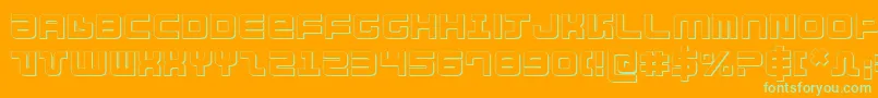 Direktor ffy Font – Green Fonts on Orange Background