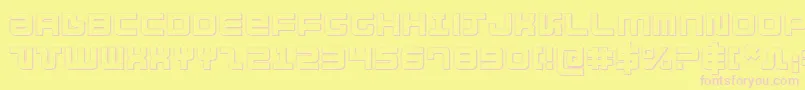 Direktor ffy Font – Pink Fonts on Yellow Background