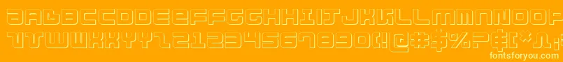 Direktor ffy Font – Yellow Fonts on Orange Background