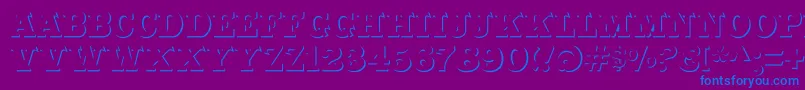フォントCabbagetownstonestd – 紫色の背景に青い文字