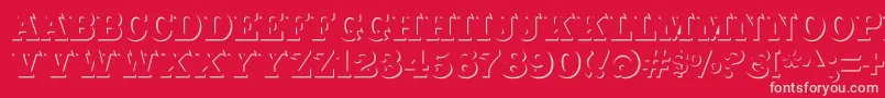 Cabbagetownstonestd Font – Pink Fonts on Red Background