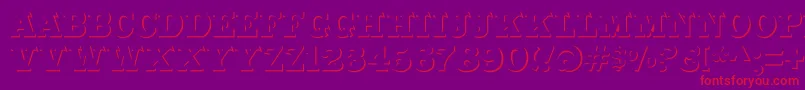 Cabbagetownstonestd Font – Red Fonts on Purple Background