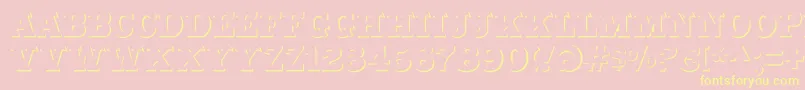 Cabbagetownstonestd Font – Yellow Fonts on Pink Background