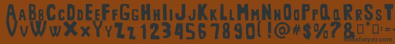 MiddlemanRegular-Schriftart – Schwarze Schriften auf braunem Hintergrund