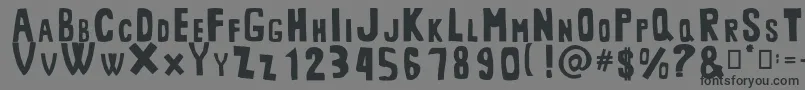 フォントMiddlemanRegular – 黒い文字の灰色の背景