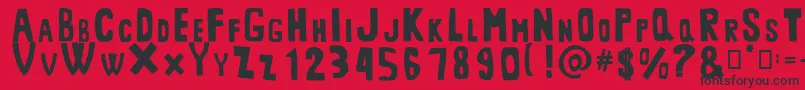 MiddlemanRegular Font – Black Fonts on Red Background