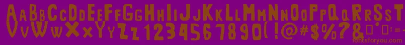 MiddlemanRegular Font – Brown Fonts on Purple Background