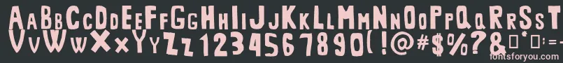 MiddlemanRegular Font – Pink Fonts on Black Background