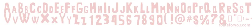 Fonte MiddlemanRegular – fontes rosa em um fundo branco