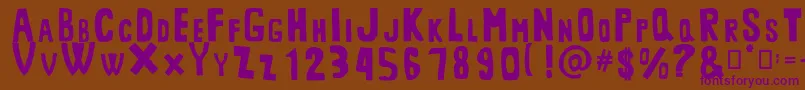 MiddlemanRegular Font – Purple Fonts on Brown Background