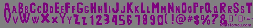 MiddlemanRegular-Schriftart – Violette Schriften auf grauem Hintergrund