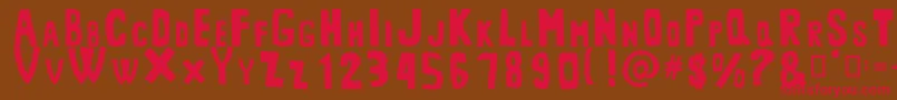 Шрифт MiddlemanRegular – красные шрифты на коричневом фоне