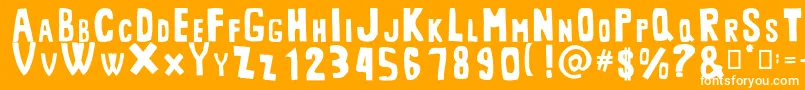Шрифт MiddlemanRegular – белые шрифты на оранжевом фоне