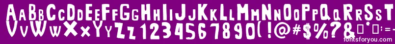 MiddlemanRegular Font – White Fonts on Purple Background