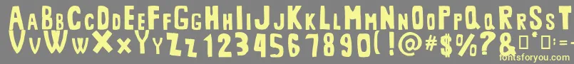 MiddlemanRegular Font – Yellow Fonts on Gray Background