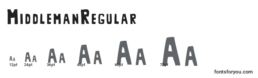 MiddlemanRegular Font Sizes