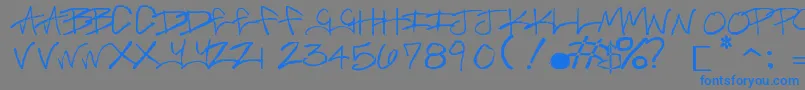 BrassMonkey Font – Blue Fonts on Gray Background