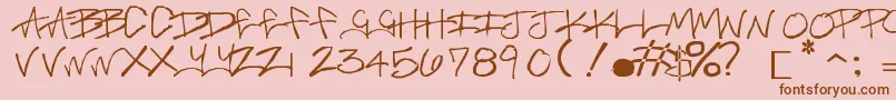 Шрифт BrassMonkey – коричневые шрифты на розовом фоне