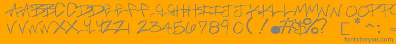 フォントBrassMonkey – オレンジの背景に灰色の文字