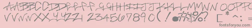 BrassMonkey Font – Gray Fonts on Pink Background