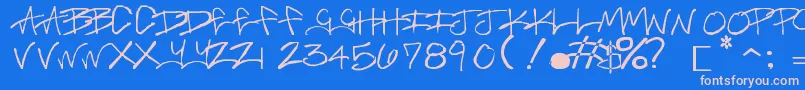 BrassMonkey Font – Pink Fonts on Blue Background