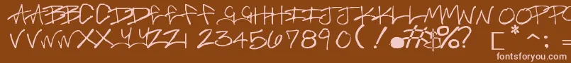 BrassMonkey Font – Pink Fonts on Brown Background