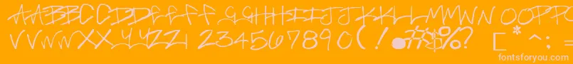 BrassMonkey Font – Pink Fonts on Orange Background