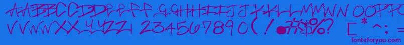 Шрифт BrassMonkey – фиолетовые шрифты на синем фоне