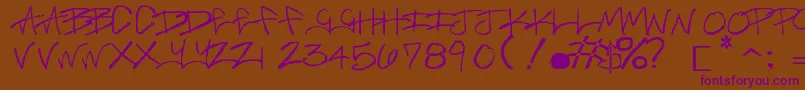 BrassMonkey Font – Purple Fonts on Brown Background