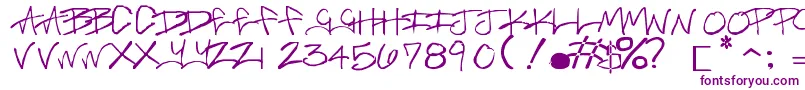 BrassMonkey-fontti – violetit fontit valkoisella taustalla