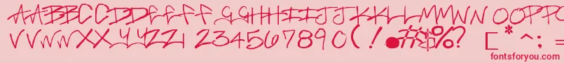 BrassMonkey Font – Red Fonts on Pink Background