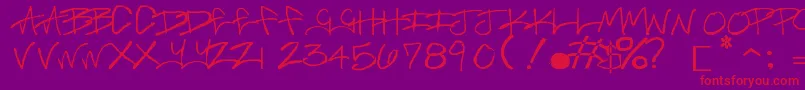 BrassMonkey Font – Red Fonts on Purple Background