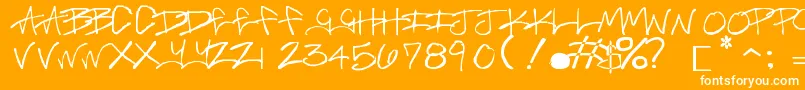 BrassMonkey Font – White Fonts on Orange Background