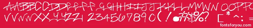 BrassMonkey Font – White Fonts on Red Background