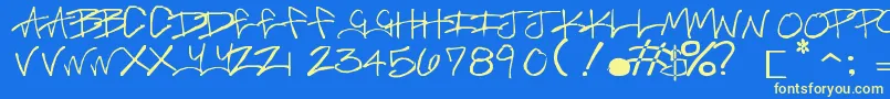 BrassMonkey Font – Yellow Fonts on Blue Background