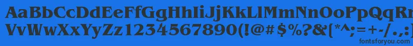 Шрифт BenguiatitcteeBold – чёрные шрифты на синем фоне
