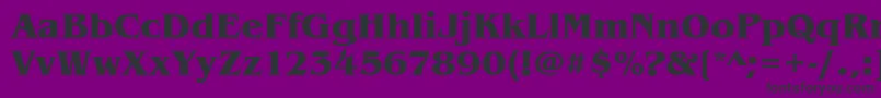 フォントBenguiatitcteeBold – 紫の背景に黒い文字