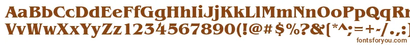 BenguiatitcteeBold-fontti – ruskeat fontit valkoisella taustalla