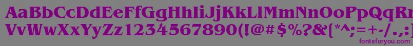 BenguiatitcteeBold-fontti – violetit fontit harmaalla taustalla