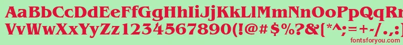 BenguiatitcteeBold Font – Red Fonts on Green Background