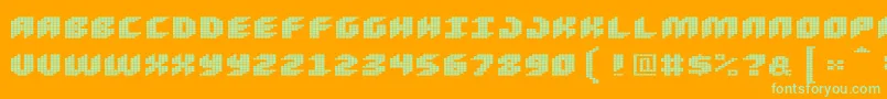 Шрифт Loud – зелёные шрифты на оранжевом фоне
